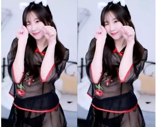 韩雅女团成员直播诱惑舞姿白色背心