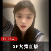 5P表演直播，小姐姐道具现场用嘴互动女女表演，1V-2.5G下载观看