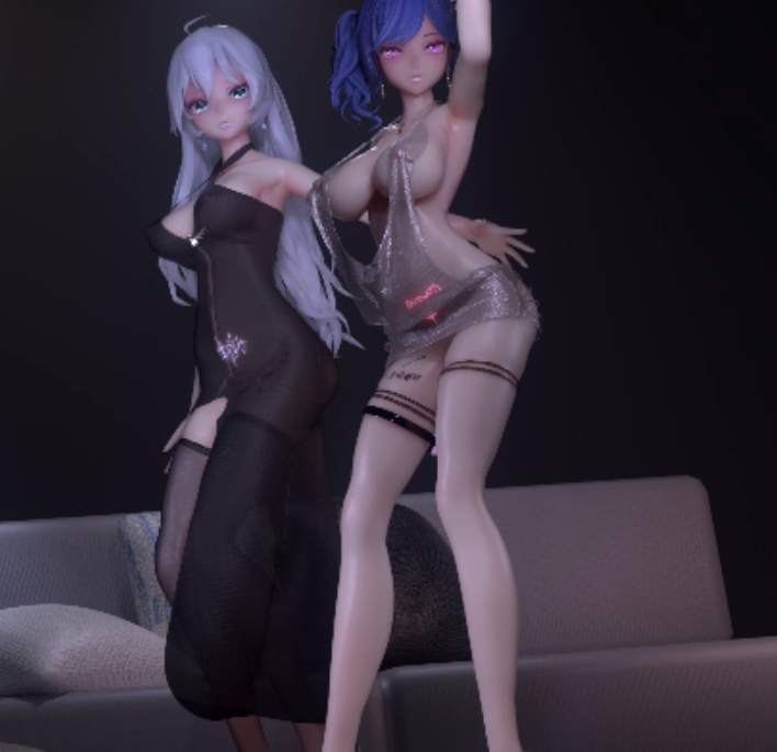 细腻2k画质MMD作品《[自行打包]一个弱音一个不认识》，脱衣跳舞猛男弄两女，油腻情节，7z格式，链接永久有效